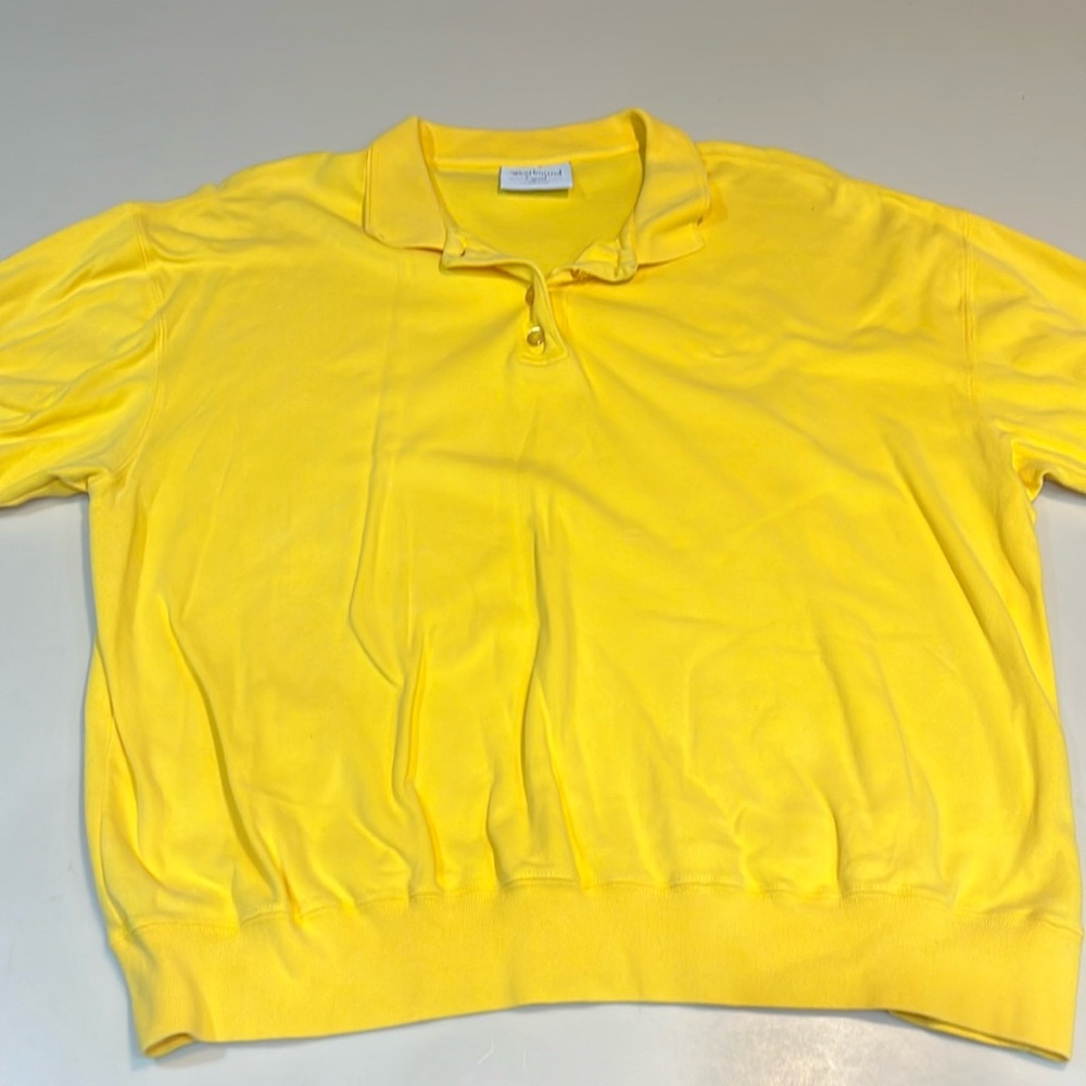 Westbound casual yellow pullover Large